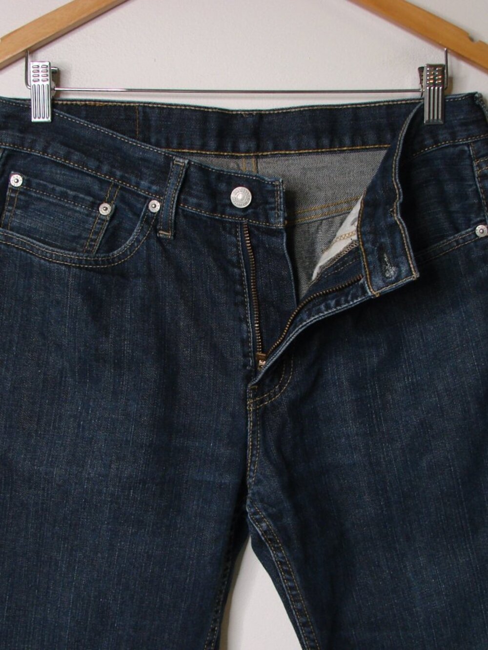 Levi's 514 Jeans Size 32 x 34 Dark Wash Classic Straight Leg - Picture 8 of 14